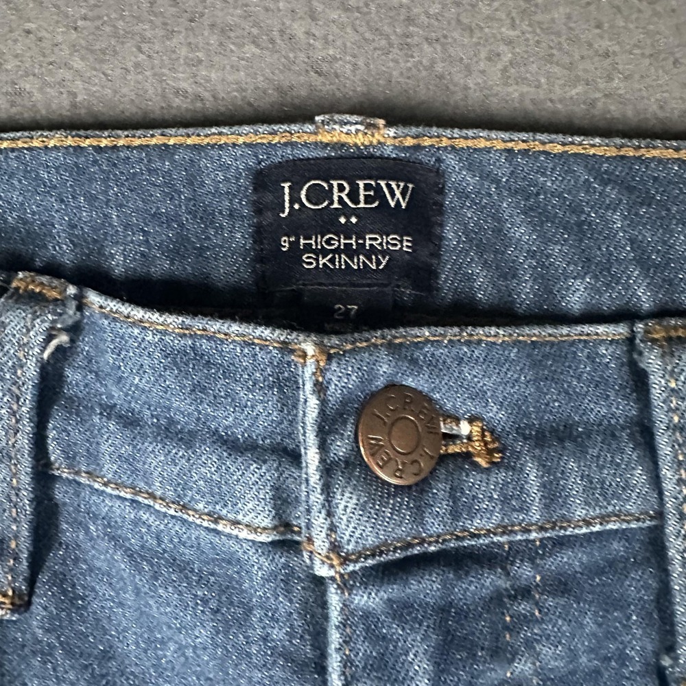 J Crew Jeans Womens 27 Blue 9in 10in High-Rise Skinny Lot of 2 Stretch Raw Hem - Picture 5 of 16
